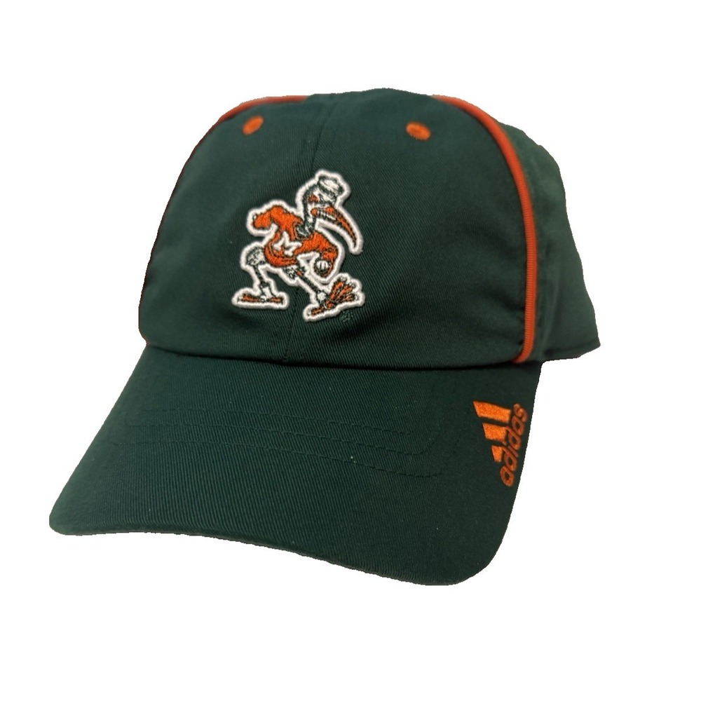 UNIVERSITY OF MIAMI HURRICANES ADIDAS Strapback SAMPLE HAT Cap Mascot Logo